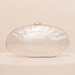 Luxury Shell Clutch Bag Acrylic Pearl White Frame Purse Women Wedding Wallet Female Evening Party Cute Ivory Lady Pro Handbag