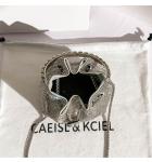 Luxury Designer Women's Handbag Rhinestones Diamonds Evening Clutch Bag Glitter Shiny Bucket Purse Wedding Party Crossbody Bag