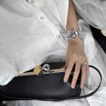 Fashion Long Clutch Bag for Women Luxury Designer Kiss Clip Handbags Luxury Pu Leather Underarm Shoulder Bags Trend Party Purses