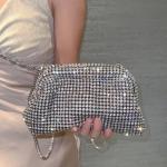 Luxury Glitter Cloud Bag Women's Handbag Crystal Shiny Rhinestones Diamond Evening Bag Wedding Party Clutch Purse Shoulder Bags