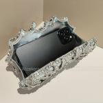 Alizekerr Rose Crystal Evening Clutch Bags Women New Luxury Boutique Sparkling Diamond Flower Purses And Handbags Wedding Party