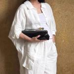 Fashion Long Clutch Bag for Women Luxury Designer Kiss Clip Handbags Luxury Pu Leather Underarm Shoulder Bags Trend Party Purses