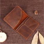 Unisex Genuine Leather Passport wallet Women Vintage Cow Leather Passport cover Wallet Men Credit Card Holder Travel Wallet