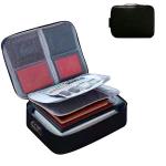 3-Layer Document Organizer Briefcase Folder Holder Men's Women's Bag Cover Purse Passport Home Safe Functional File Storage Case