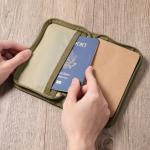 Canvas Pocket Journal Cover with Zipper For Notebook Passport Phone Pen Card Money Outdoor Activities