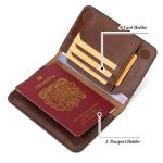 Genuine Leather Passport Holder Cover Wallet Travel Essentials RFID Credit Card Holder Men Women International Travel Accessorie