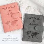 Custom Customized Passport Cover with Name  for Couple ID Bank Card PU Leather Passport Case Travel Accessories