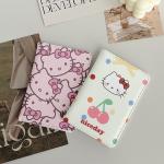 New Hello Kitty Travel Passport Cover Anime Fashion Kawaii Protective Women Multifunction Card Holder Clip Portable Storage Bag