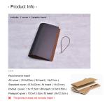 DIY Notebook Cover Crazy Horse Leather A5/A6/ Standard/ Pocket/ Passport Size Traveler Journal Covers With Elastic Band