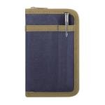 Canvas Pocket Journal Cover with Zipper For Notebook Passport Phone Pen Card Money Outdoor Activities