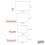 DIY Notebook Cover Crazy Horse Leather A5/A6/ Standard/ Pocket/ Passport Size Traveler Journal Covers With Elastic Band