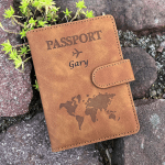 Custom Customized Passport Cover with Name  for Couple ID Bank Card PU Leather Passport Case Travel Accessories