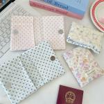 Cute Cartoon Flower Passport Cover for Women Multifunctional Polyester Travel Accessories Holder