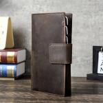 CONTACT'S Genuine Leather Family Passport Clutch Wallets RFID Card Holder AirTag Slot Passport Cover Families Travel Bag Handbag