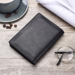 New Soft Genuine Leather Man's Passport Cover ID Card Case Purse Bank Credit Card Holder Travel Wallet For Men Black Brown