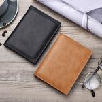 New Soft Genuine Leather Man's Passport Cover ID Card Case Purse Bank Credit Card Holder Travel Wallet For Men Black Brown