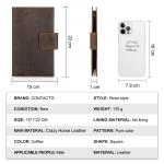 CONTACT'S Genuine Leather Family Passport Clutch Wallets RFID Card Holder AirTag Slot Passport Cover Families Travel Bag Handbag