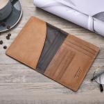 New Soft Genuine Leather Man's Passport Cover ID Card Case Purse Bank Credit Card Holder Travel Wallet For Men Black Brown