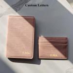 Custom Initials Crocodile PU Leather Passport Cover Luggage Tag Set New Engrave Name Gift Passport Holder Travel Suitcase Tag