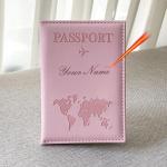 Customized EU European Union Passport Cover Couple Map Passport Book Covers Women Travel Personalised Wedding Drop Shipping