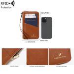 Fashionable RFID passport clip front pocket multifunctional PU leather passport cover holder passport wallet travel accessories