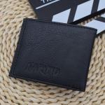 Naruto Sasuke Akatsuki organization red cloud cartoon wallet pu men's wallet card holder passport cover  luxury birthday gift