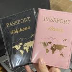 Personalized Pasport Name Passport Cover King Queen Crown Case for Passports Pu Leather Travel Wallet