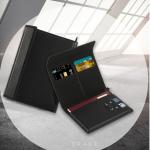 Travel Card Solid Color Passport Holder RFID Blocking Ticket Slot Passport Cover Leather Clip Design Credit Holder Business Use