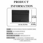 Travel Card Solid Color Passport Holder RFID Blocking Ticket Slot Passport Cover Leather Clip Design Credit Holder Business Use