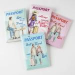 2025 New UV Color Printing Couple Passport Cover Passport Holder Ticket Clip Passport Wallet Travel Wallet ID Card Holder