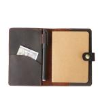 Cow Leather Journal Cover for Field Notes Portable Refillable Notepad with Pen Holder Pocket Notebooks Fits 3.5'' X 5.5'' Diary