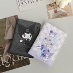 Kawaii Hello Kitty Kuromi My Melody PU Leather Passport Card Cover Bag Anime Portable Cartoon Travel Passport Protection Case