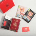 CH Passport Holder Stylish Patterned Design Passport Cover Multi Function Card Pocket Travel Document Organizer Travel Essential