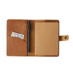 Cow Leather Journal Cover for Field Notes Portable Refillable Notepad with Pen Holder Pocket Notebooks Fits 3.5'' X 5.5'' Diary
