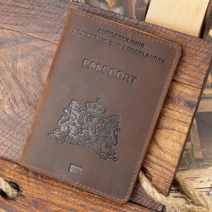 Dutch Passport Cover - Genuine Leather Netherlands Travel Wallet with Credit Card Slots & RFID Blocking