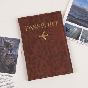 Leopard Print Travel Passport Holder Cover Case for Women PU Leather Card Ticket Passport Covers Holder Protective Accessories