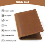AIGUONIU Leather Passport Holder Travel Wallet Cover Case for Men and Women Leather Travel Documents Organizer Protector