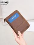 RFID Retro Men's and Women's Passport Bag Fashion Multifunctional Passport Cover Family Pack PUPassportHolder Travel Accessories