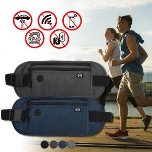 RFID Blocking Waterproof Sport Travel Phone Money Belt Bag Fanny Packs Men Women Hidden Wallet Passport Holder Bag Big Capacity