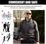PU Leather Double Shoulder Bag Anti-Theft Hidden Underarm Strap Wallet Phone Holster Leisure Pouch for Sport Vest Outdoor Travel