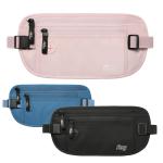 MoKo Secure Travel Money Belt Undercover Hidden RFID Blocking Travel Wallet Anti-Theft Passport Wallets for Men Women