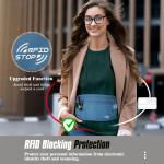 MoKo Secure Travel Money Belt Undercover Hidden RFID Blocking Travel Wallet Anti-Theft Passport Wallets for Men Women