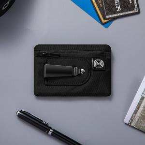 RFID Hidden Clip Slim Wallet, RFID Blocking Function Credit Travel Card Holder， Credit Card/Id Holder for Women & Men