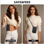 Anti Theft RFID Hidden Women's Concealed Crossbody Bag Travel Wallet Passport Holder Coversafe Secret Neck Money Travel Pouch