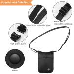 Anti Theft RFID Hidden Women's Concealed Crossbody Bag Travel Wallet Passport Holder Coversafe Secret Neck Money Travel Pouch