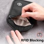 Anti-Theft RFID Blocking Undercover Hidden Keychain Wallet Stash Money Belt Travel Pouch Passport Holder