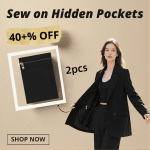 Inside Zipper Coats Pocket Canvas Sewing Accessories for Clothes Hidden Travel Wallet for Jackets and Outerwear