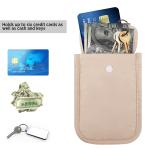 Women Coin Purse Solid Color Hidden Bra Wallet Flap Clasp Secret Travel Wallet Pickpocket Belt Cotton for Money Valuables