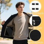 Inside Zipper Coats Pocket Canvas Sewing Accessories for Clothes Hidden Travel Wallet for Jackets and Outerwear