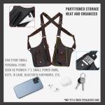 Tactical Double Shoulder Armpit Bag Pack Anti-Theft Hidden Underarm Double Shoulder Pouch Strap Wallet Pocket for Travel Hiking